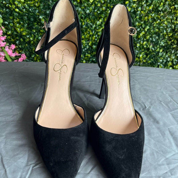 Jessica Simpson Black Suede Heels - Picture 1 of 3